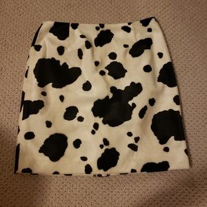 Apostrophe Cow Print Skirt
